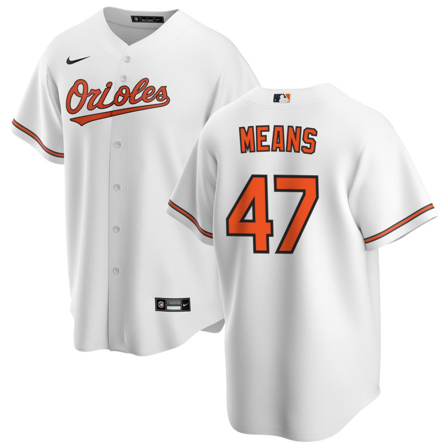Nike Men #47 John Means Baltimore Orioles Baseball Jerseys Sale-White